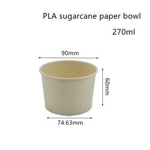 270ML PLA sugarcane paper bowl