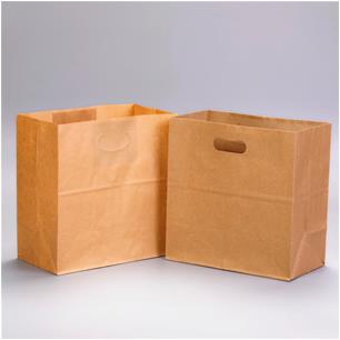 Die-cut Brown Kraft Paper Bag