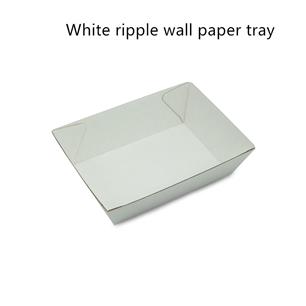 White ripple wall paper tray