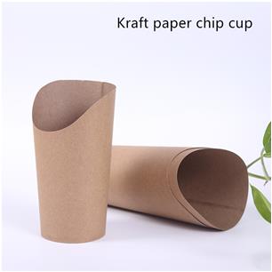 Brown kraft chip cup