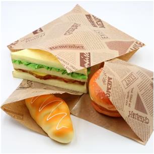 Brown Snack Wraps  (with Newspaper Print)